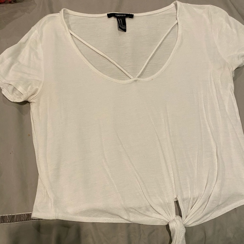 Cute White Forever 21 Top